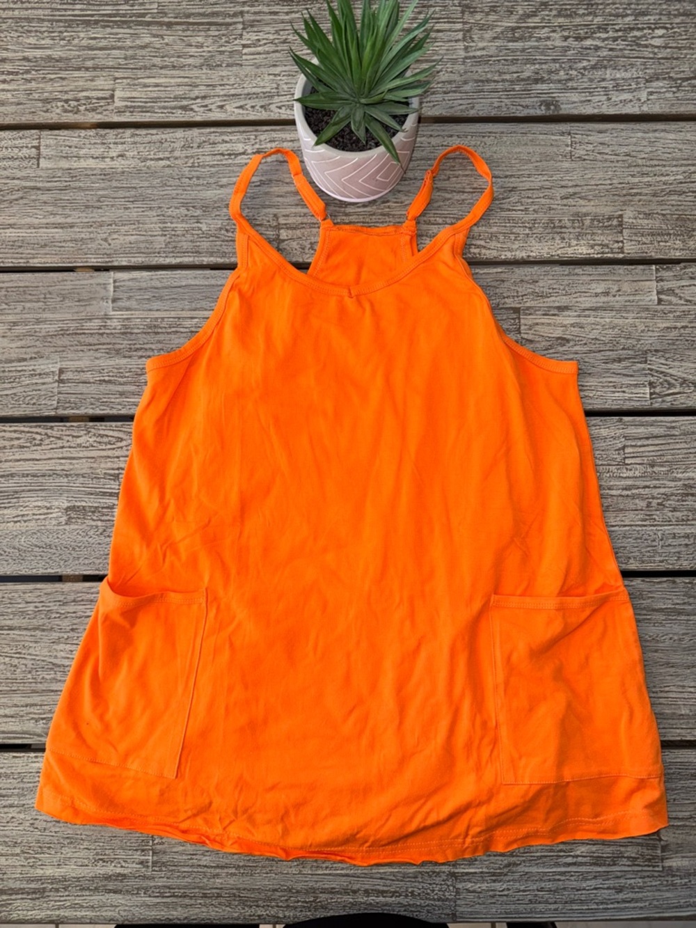 NWT Halter Spaghetti strap Athletic Mini Dress w/ inner Shorts & tank, Sz Small